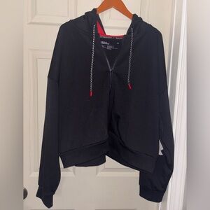 NWT Sports Illustrated Hoodie Zip Front Black Sweat Jacket, XL